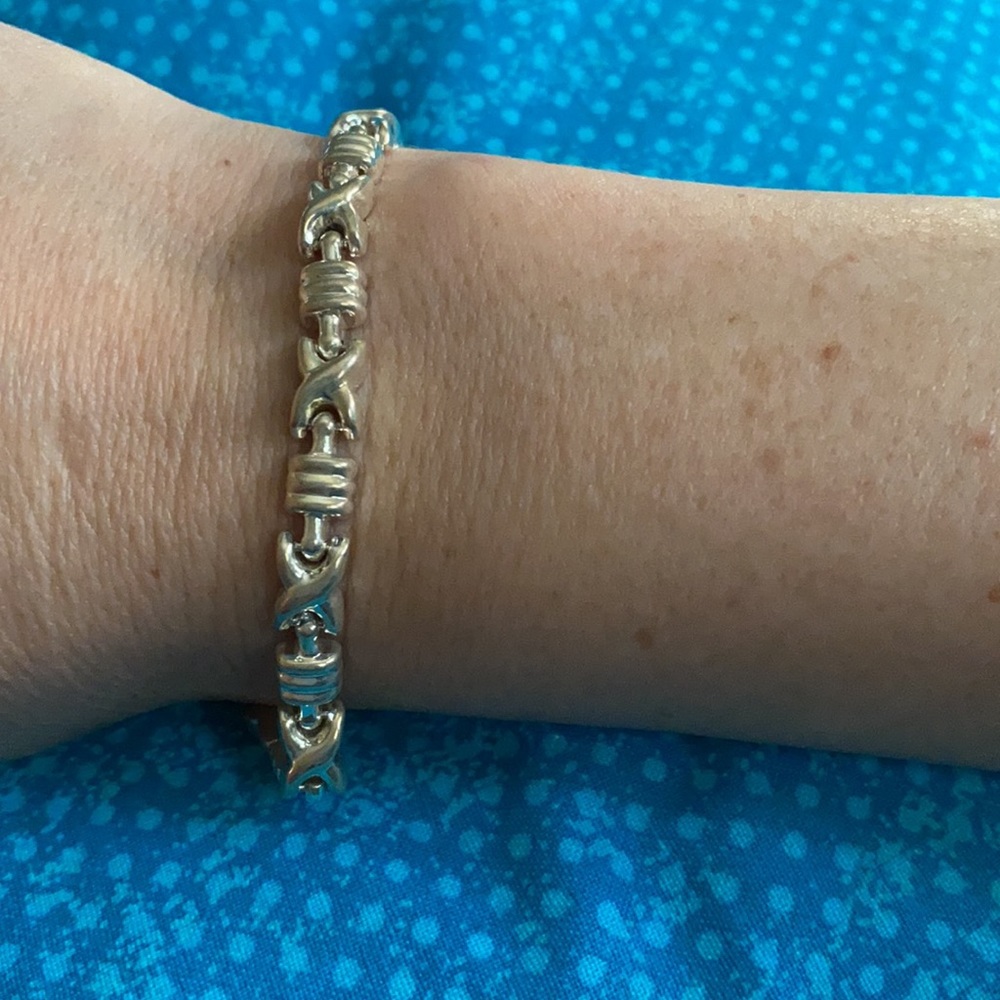Vintage silver woman’s Bracelet marked Italy 925 - Picture 9 of 10